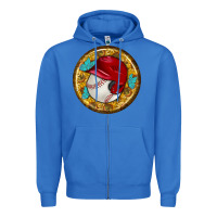 True Royal baseball with sunflower round earrings Zipper Hoodie - BundleAndBundleShop