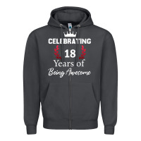 Smoke 18 years of being awesome, 18 year old birthday gi Zipper Hoodie - tuanDangUi