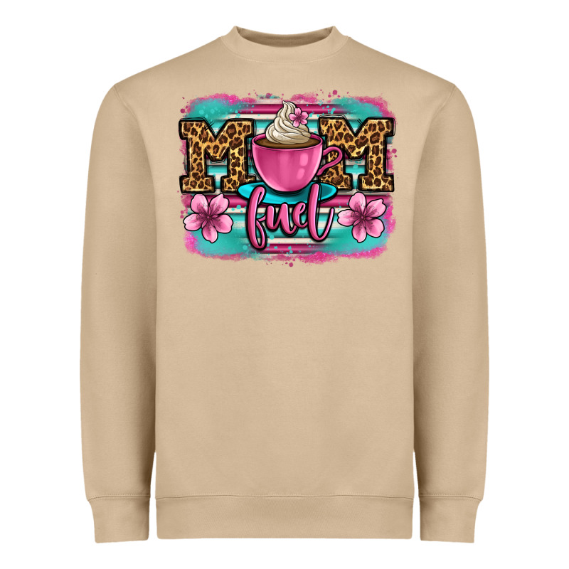 Mom Fuel Coffee Cup Heavyweight Sweatshirt by OliviaCreatesArt | Teevron