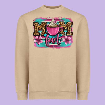 Mom Fuel Coffee Cup Heavyweight Sweatshirt Designed By Oliviacreatesart