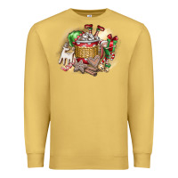Antique Gold Christmas Elf Premium Sweatshirt - CowhideDigitalArt