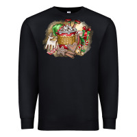 Black Christmas Elf Premium Sweatshirt - CowhideDigitalArt