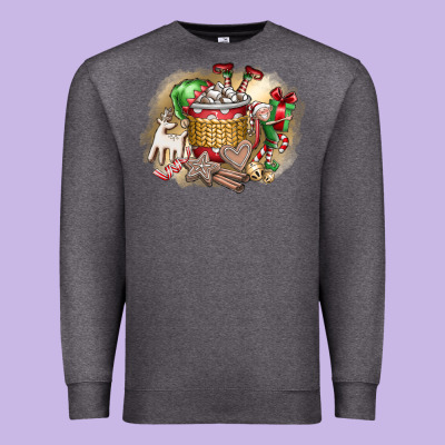 Christmas Elf Premium Sweatshirt Designed By Cowhidedigitalart