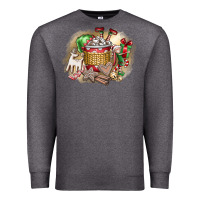 Charcoal Heather Christmas Elf Premium Sweatshirt - CowhideDigitalArt