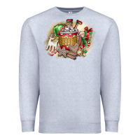 Heather Grey Christmas Elf Premium Sweatshirt - CowhideDigitalArt
