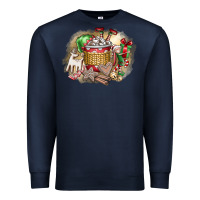 Navy Christmas Elf Premium Sweatshirt - CowhideDigitalArt