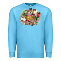 Ocean Blue Christmas Elf Premium Sweatshirt - CowhideDigitalArt