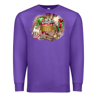 Purple Christmas Elf Premium Sweatshirt - CowhideDigitalArt