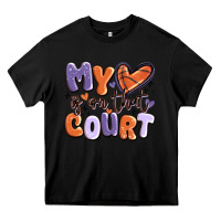 Black my heart is on that court Heavy Core Tee - MaliasSmallBusiness