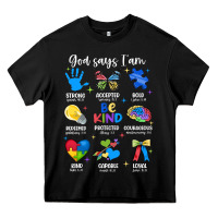 God Says I Am Autism Heavy Core Tee | Teevron