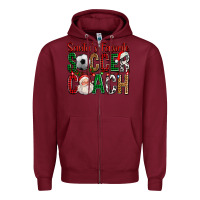 Burgundy Santa's Favorite Soccer Coach For Christmas Zipper Hoodie - FaDigitalArtStudio