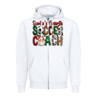 Santa's Favorite Soccer Coach For Christmas Zipper Hoodie | Teevron