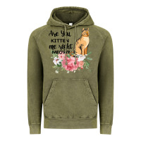 Vintage Olive Are you kitten me right meow Vintage Hoodie - Bettercallsaul