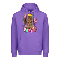 Purple Rabbit And Carrot Easter Premium Hoodie - BundleAndBundleShop
