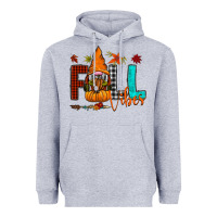 Heather Grey Fall Vibes Heavyweight Hoodie - CowhideDigitalArt