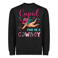 Black cupid find me a cowboy Heavyweight Sweatshirt - OliviaCreatesArt