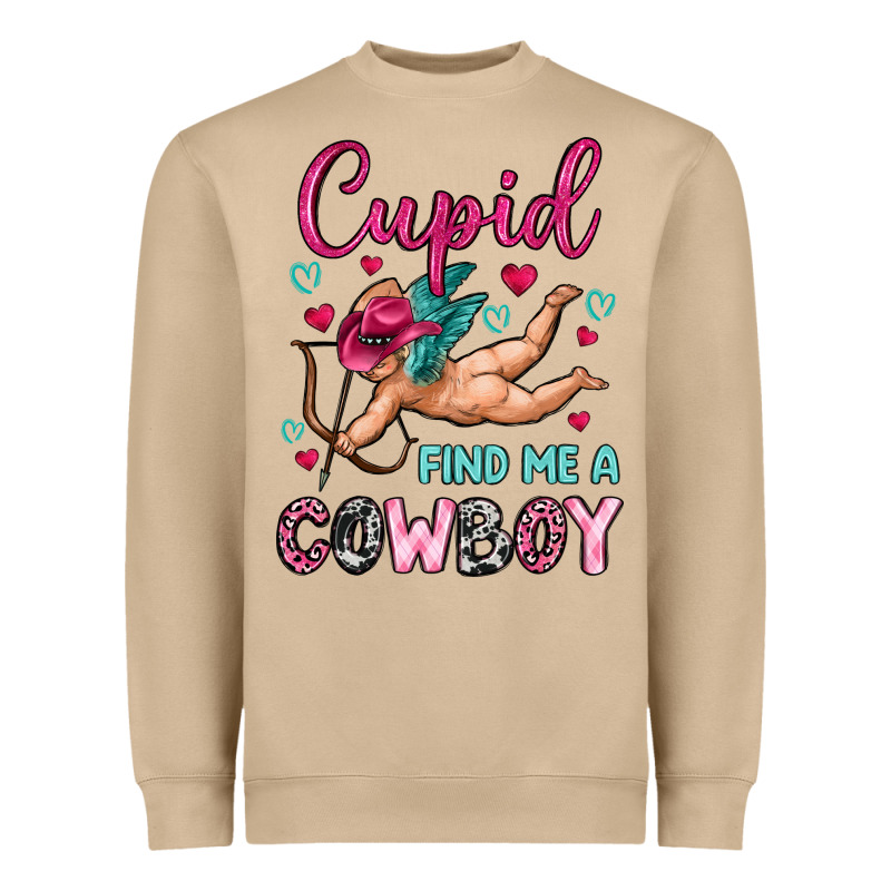 Cupid Find Me A Cowboy Heavyweight Sweatshirt by OliviaCreatesArt | Teevron