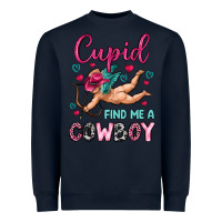 Navy cupid find me a cowboy Heavyweight Sweatshirt - OliviaCreatesArt