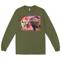 Army Green Valentine's day barn and black angus with charolais Long Sleeve Tee - RanaPortraitStore