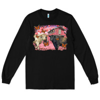 Black Valentine's day barn and black angus with charolais Long Sleeve Tee - RanaPortraitStore