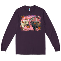 Plum Valentine's day barn and black angus with charolais Long Sleeve Tee - RanaPortraitStore