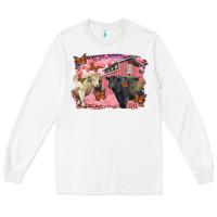 White Valentine's day barn and black angus with charolais Long Sleeve Tee - RanaPortraitStore
