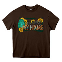 Chocolate Brown he knows my name isaiah 43 1 Heavy Core Tee - NancyCooperArtShop