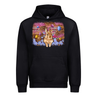 Black easter bunny egg leopard background Urban Hoodie - Artiststas