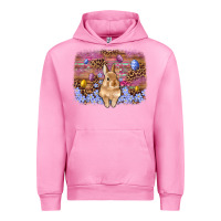 Fuchsia Pink easter bunny egg leopard background Urban Hoodie - Artiststas