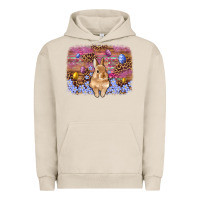 Pigment French Oak easter bunny egg leopard background Urban Hoodie - Artiststas