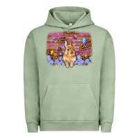 Pigment Oil Green easter bunny egg leopard background Urban Hoodie - Artiststas