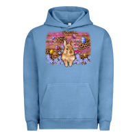 Pigment Pebble Blue easter bunny egg leopard background Urban Hoodie - Artiststas