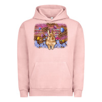 Pigment Salmon easter bunny egg leopard background Urban Hoodie - Artiststas