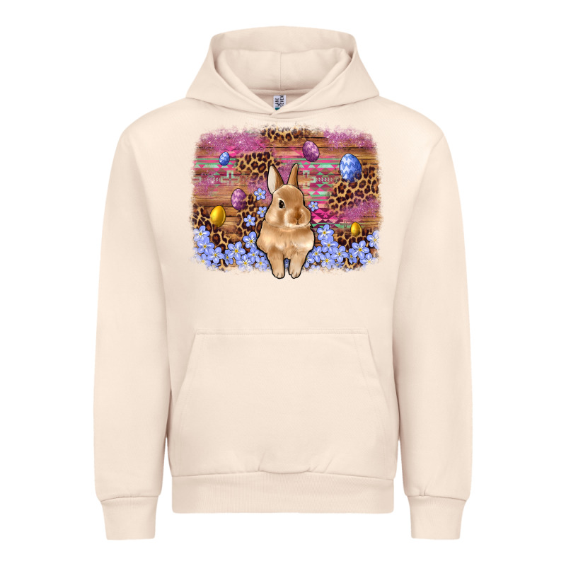 Easter Bunny Egg Leopard Background Urban Hoodie by Artiststas | Teevron