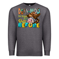 Charcoal Heather Deja Moo I've Heard Tih Bull Before Premium Sweatshirt - CowhideDigitalArt