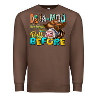 Chestnut Deja Moo I've Heard Tih Bull Before Premium Sweatshirt - CowhideDigitalArt
