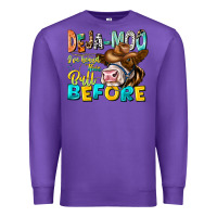 Purple Deja Moo I've Heard Tih Bull Before Premium Sweatshirt - CowhideDigitalArt