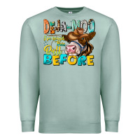 Seafoam Deja Moo I've Heard Tih Bull Before Premium Sweatshirt - CowhideDigitalArt