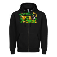 Black one lucky mama Zipper Hoodie - FaDigitalArtStudio