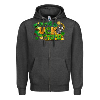 Charcoal Heather one lucky mama Zipper Hoodie - FaDigitalArtStudio