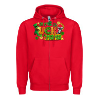 Red one lucky mama Zipper Hoodie - FaDigitalArtStudio