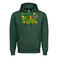Sports Green one lucky mama Zipper Hoodie - FaDigitalArtStudio