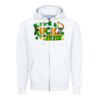White one lucky mama Zipper Hoodie - FaDigitalArtStudio