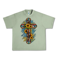 Oil Green cross Urban Heavy Tee - JahusDesignShop