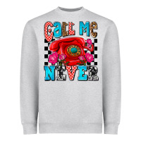 Heather Grey call me never olivia Heavyweight Sweatshirt - OliviaCreatesArt