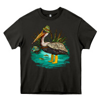 Asphalt fishing pelican camp Heavy Core Tee - NancyCooperArtShop