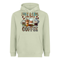 Just A Girl Who Loves Coffee Heavyweight Hoodie | Teevron