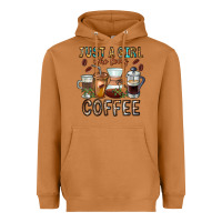 Meerkat Just A Girl Who Loves Coffee Heavyweight Hoodie - CowhideDigitalArt