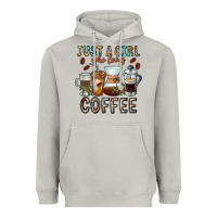 Moon Dust Just A Girl Who Loves Coffee Heavyweight Hoodie - CowhideDigitalArt