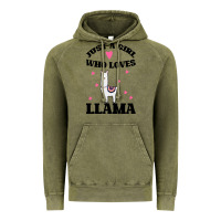 Vintage Olive Llama Just A Girl Who Loves Llamas Vintage Hoodie - Bettercallsaul